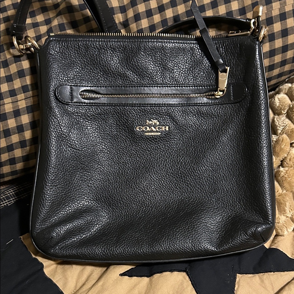 Coach Black Leather Crossbody Bag